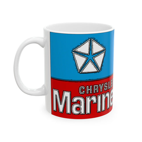 Chrysler Marine White Ceramic Mug by Retro Boater