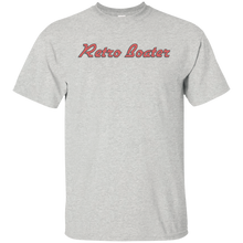 Retro Boater in Red/Grey Outline G200 Gildan Ultra Cotton T-Shirt