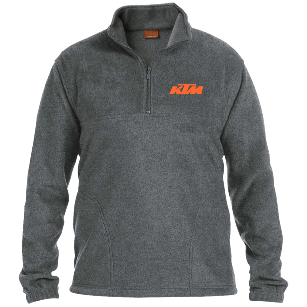 Classic White KTM Motorcycle 1/4 Zip Fleece Pullover