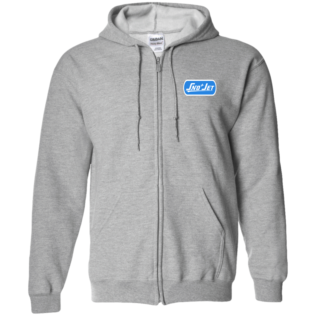 Vintage Sno Jet Snowmobiles Zip Up Hooded Sweatshirt